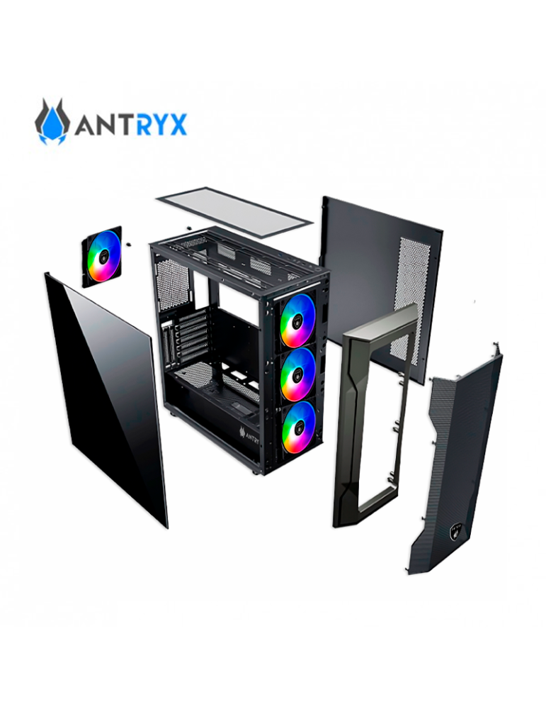 CASE ANTRYX FX 710 ( AC-FX710K ) USB-C ARGB BLACK