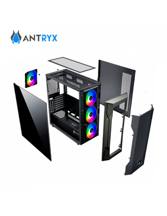 CASE ANTRYX FX 710 ( AC-FX710K ) USB-C ARGB BLACK