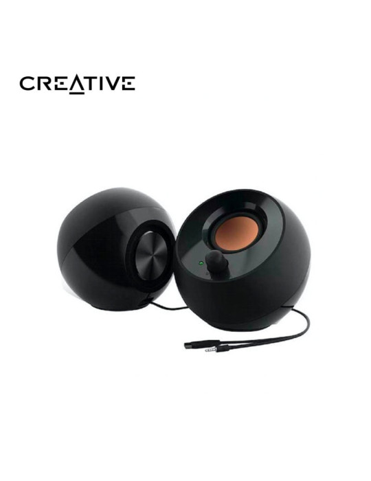 PARLANTE CREATIVE PEBBLE V3 ( 51MF1700AA000 ) 2.0 USB-C BLACK