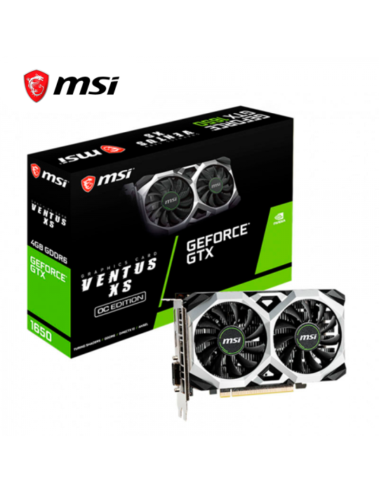 Tarjeta De Video Nvidia Msi GTX 1650 Ventus XS OC 4GB GDDR6 128 BITS ( GTX 1650 D6 VENTUS XS )