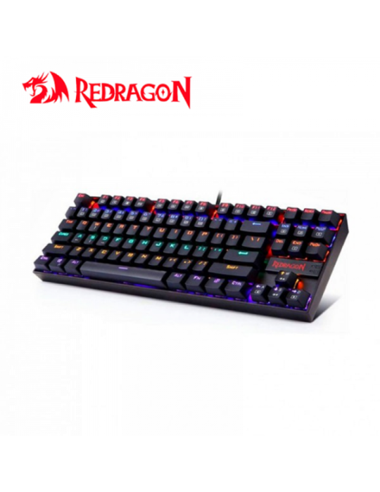 TECLADO GAMING REDRAGON KUMARA RAINBOW BLACK ( K552-KR-SP ) RGB SWITCH RED Online