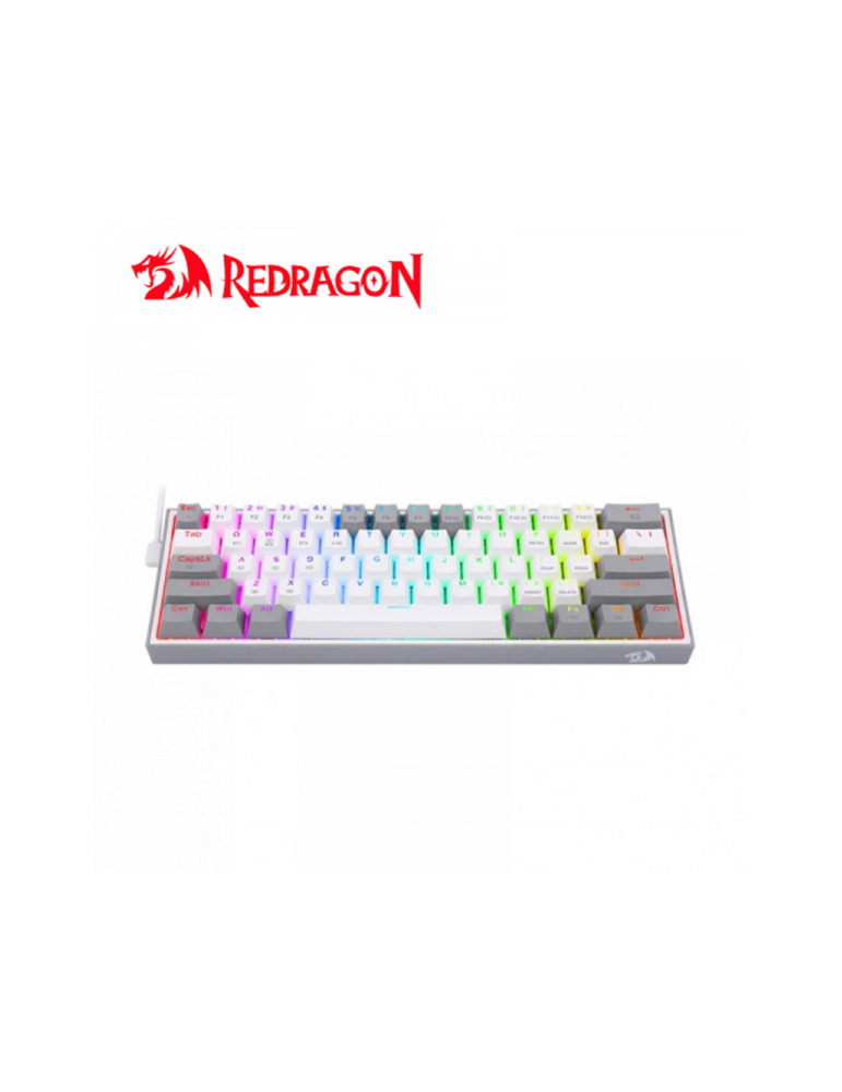 TECLADO GAMING WIRELESS REDRAGON FIZZ PRO ( K616-RGB-WG ) WHITE GRAY