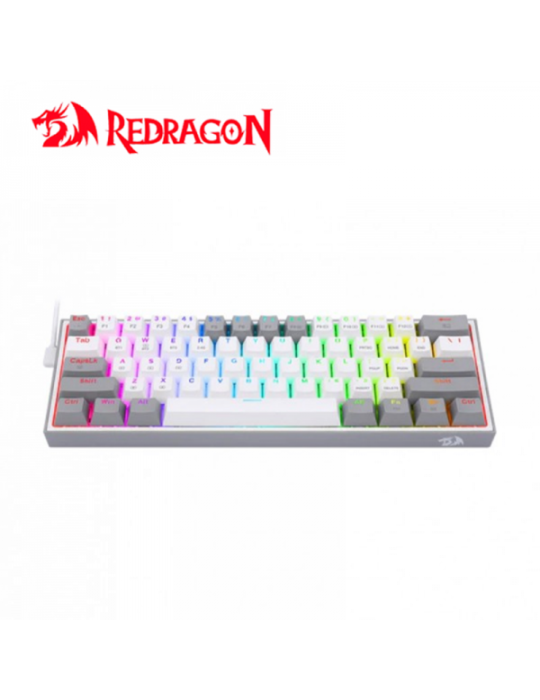 TECLADO GAMING WIRELESS REDRAGON FIZZ PRO ( K616-RGB-WG ) WHITE GRAY