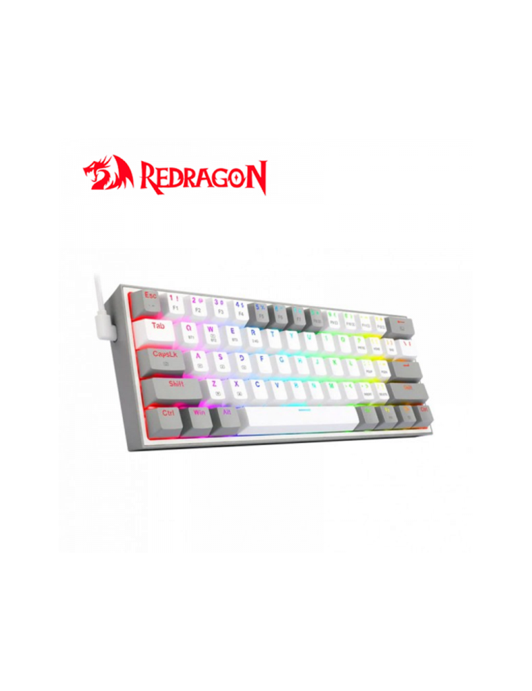 TECLADO GAMING WIRELESS REDRAGON FIZZ PRO ( K616-RGB-WG ) WHITE GRAY