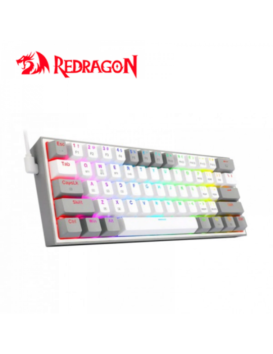 TECLADO GAMING WIRELESS REDRAGON FIZZ PRO ( K616-RGB-WG ) WHITE GRAY
