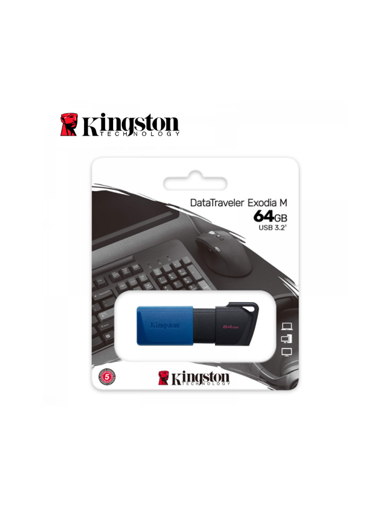 MEMORIA USB 3.2 KINGSTON 64GB DATATRAVELER EXODIA M