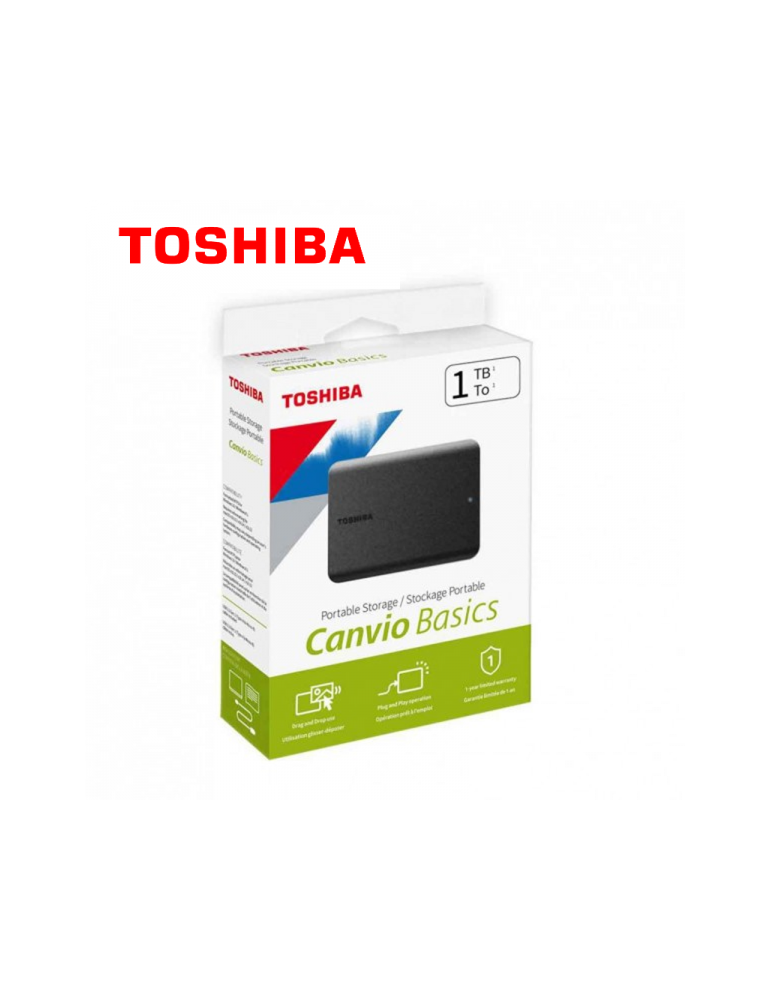 DISCO EXT. 2.5" TOSHIBA 1TB CANVIO BASICS ( HDTB510XK3AA ) USB 3.0 BLACK
