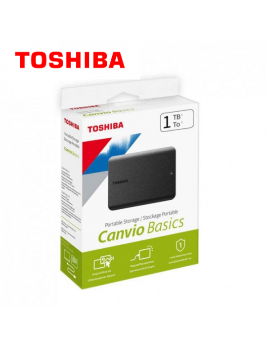 DISCO EXT. 2.5" TOSHIBA 1TB CANVIO BASICS ( HDTB510XK3AA ) USB 3.0 BLACK