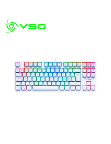 TECLADO GAMING VSG ALNITAK ( VG-KM982-WHT-RED  ) WHITE SWITCH RED