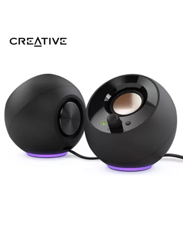 PARLANTE CREATIVE PEBBLE SE 2.0 BLACK RGB (51MF1725AA000)