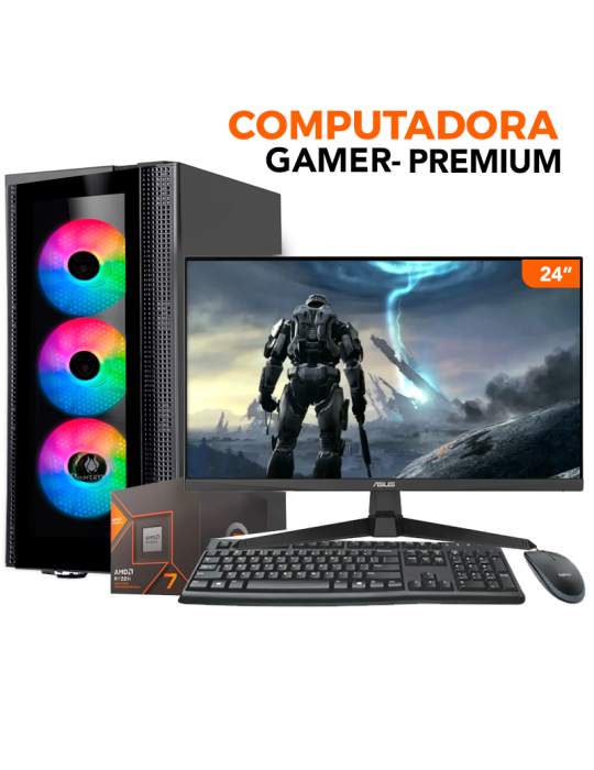 COMPUTADORA PREMIUM AMD RYZEN 7 8700G 32GB SSD 1TB 23.8"
