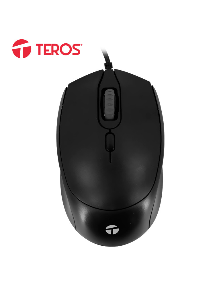 MOUSE TEROS TE-1222S USB 1600DPI BLACK