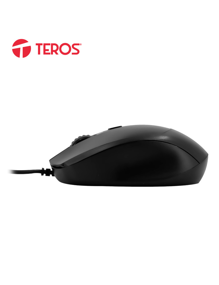 MOUSE TEROS TE-1222S USB 1600DPI BLACK