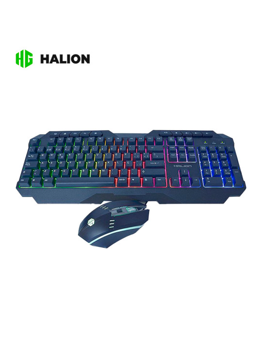 TECLADO KIT GAMING HALION SPARTAN (HA-808C) 2 EN 1
