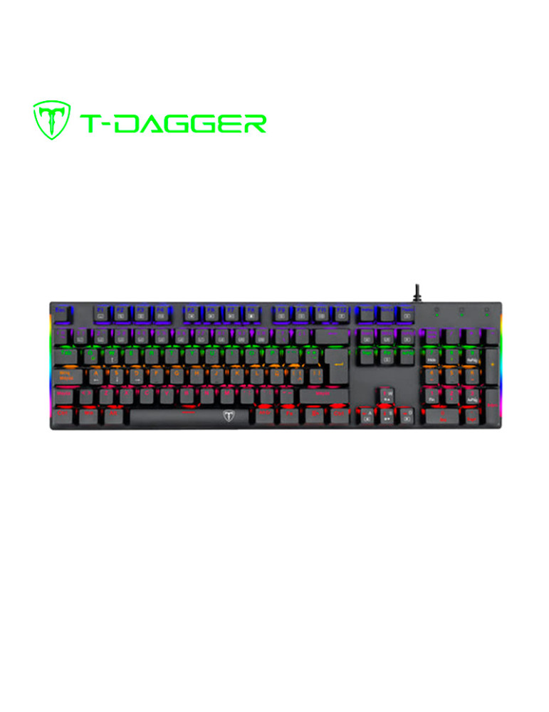 TECLADO KIT GAMING T-DAGGER T-TGS009 BLACK SWITCH RED (T-TGS009) 3 EN 1