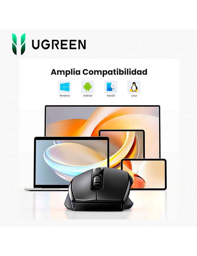 Mouse Wireless Ugreen M511 Ergonomic 1600DPI (45012)