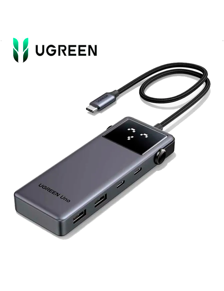 ADAPTADOR HUB 6 EN 1 UGREEN CM888 (35998) USB-C HDMI USB-A 3.2