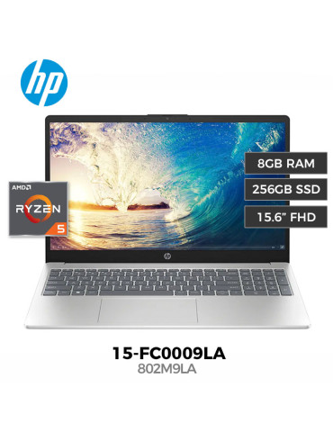 Laptop HP 15-FC0009LA Ryzen 5 7520U 8GB 256GB SSD 15.6" FreeDOS ( 802M9LA )