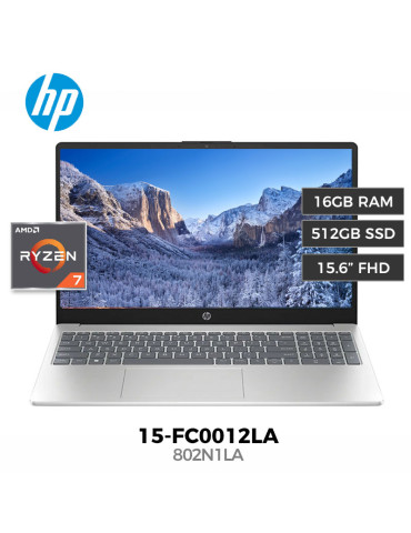 Laptop HP 15-FC0012LA Amd Ryzen 7 7730U 16GB 512GB 802N1LA