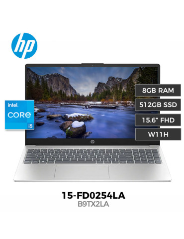 Laptop HP 15-FD0254LA Intel Core I5-1335U 8GB 512GB SSD 15.6" W11H (B9TX2LA)
