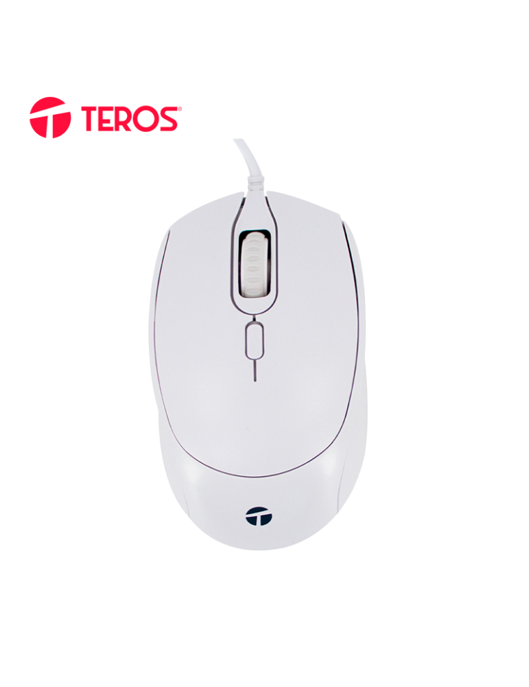 MOUSE TEROS TE-1225S USB 1600DPI WHITE