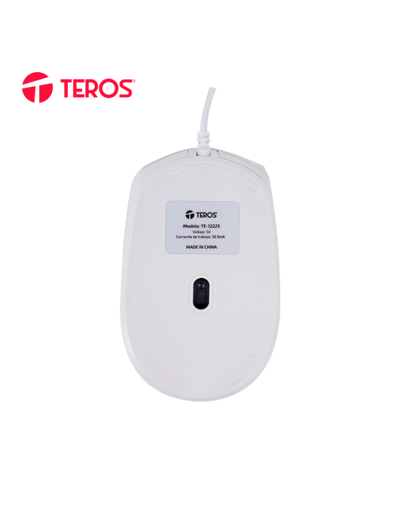 Mouse Teros TE-1225S USB 1600DPI White