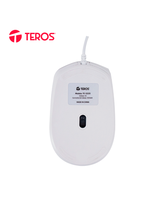 Mouse Teros TE-1225S USB 1600DPI White