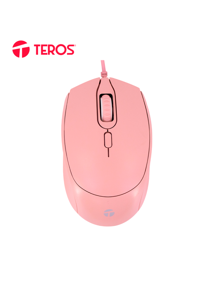 Mouse Teros TE-1226S USB 1600DPI Pink