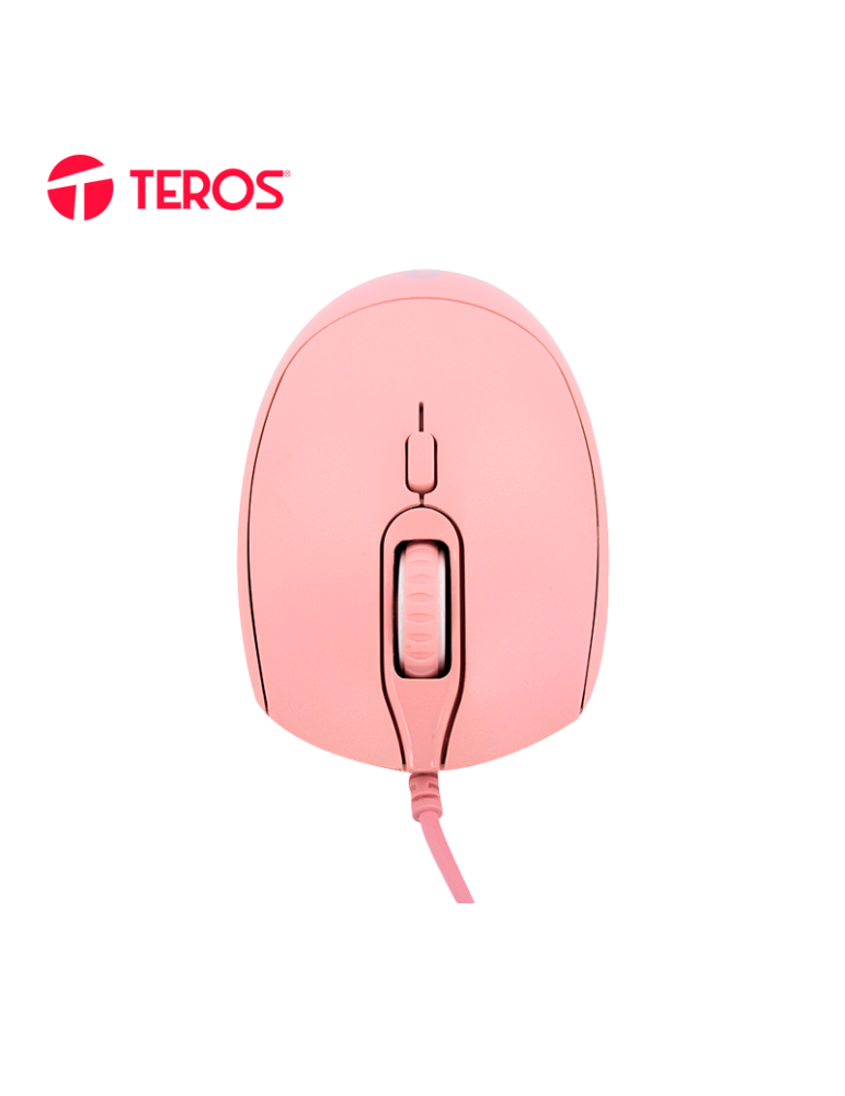 Mouse Teros TE-1226S USB 1600DPI Pink