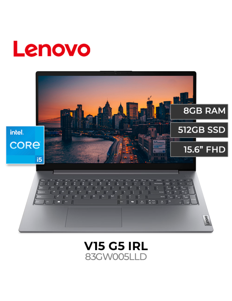 LAPTOP LENOVO V15 G5 IRL CORE I5-13420H 8GB 512GB SSD 15.6" FREEDOS (83GW005LLD)