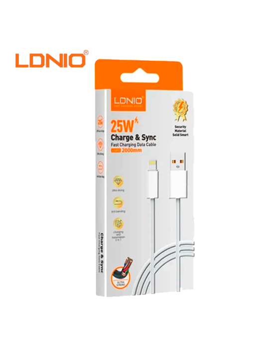 Cable Carga Rapida Ldnio USB A A Lightning 25W 1M LS892
