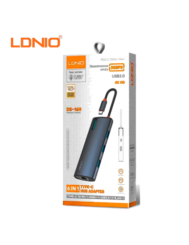 HUB 6 EN 1 LDNIO DS-16H