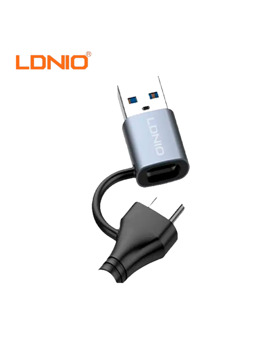 ADAPTADOR LDNIO HUB USB-C + USB-A 4 EN 1 (DS-64C)