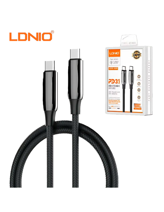 CABLE DE CARGA RAPIDA LDNIO USB-C A USB-C 240W 1M (LC921C)