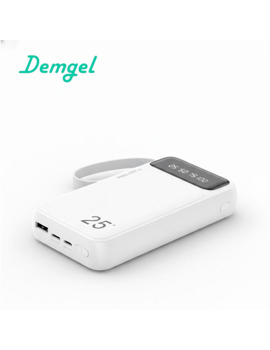 Bateria Portatil Demgel DE-2003 25000MAH 92.5W White DE-2003