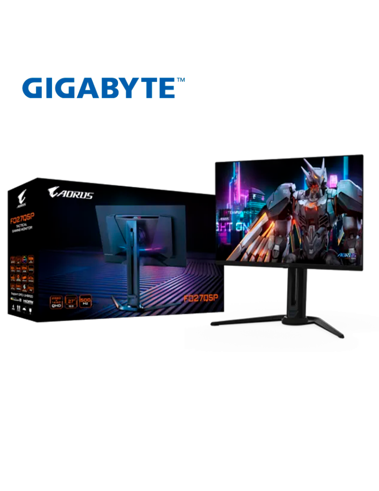 Monitor 27" Gaming Gigabyte Aorus FO27Q5P QD-Oled 2K 500HZ 0.03MS HDMI DP (FO27Q5P)
