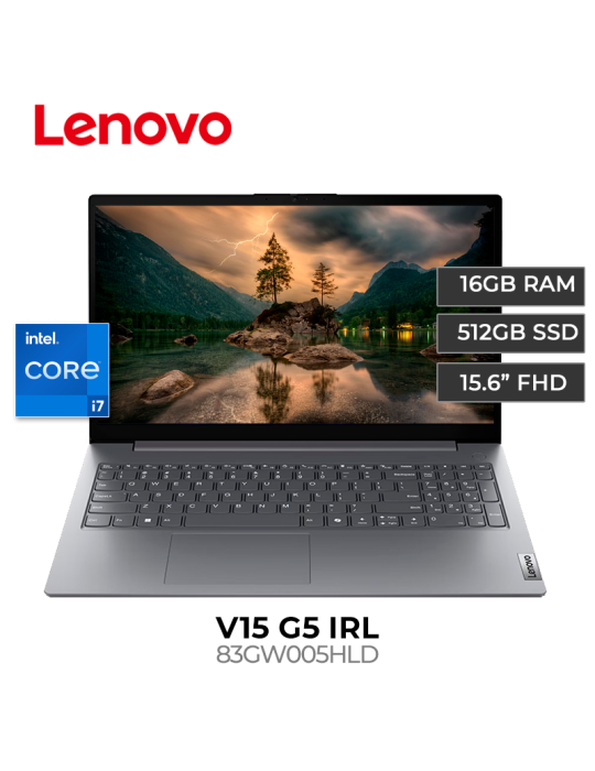 LAPTOP LENOVO V15 G5 IRL INTEL CORE I7-13620H 16GB 512GB SSD 15.6" FHD FREEDOS (83GW005HLD)