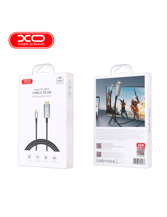 Cable XO Simple Is Beauty HDMI A Mini HDMI 1.8MT 4K (XO-GB019)