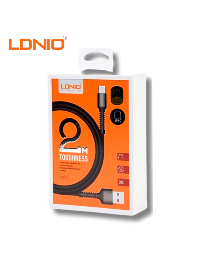 CABLE CARGA RAPIDA LDNIO USB-C A USB-C 30W 2M (LS64)