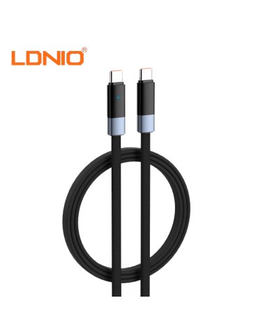 CABLE CARGA RAPIDA LDNIO USB-C A USB-C 65W 1M BLACK (LC241C)