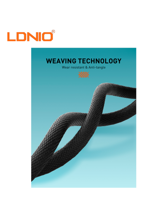 Cable Carga Rapida Ldnio USB C A USB-C 65W 2M Black LC342C