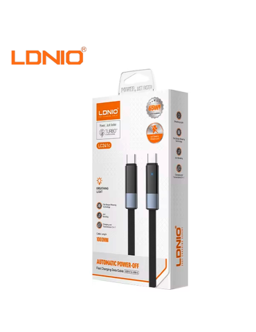 CABLE CARGA RAPIDA LDNIO USB-C A USB-C 65W 2M BLACK (LC242C)