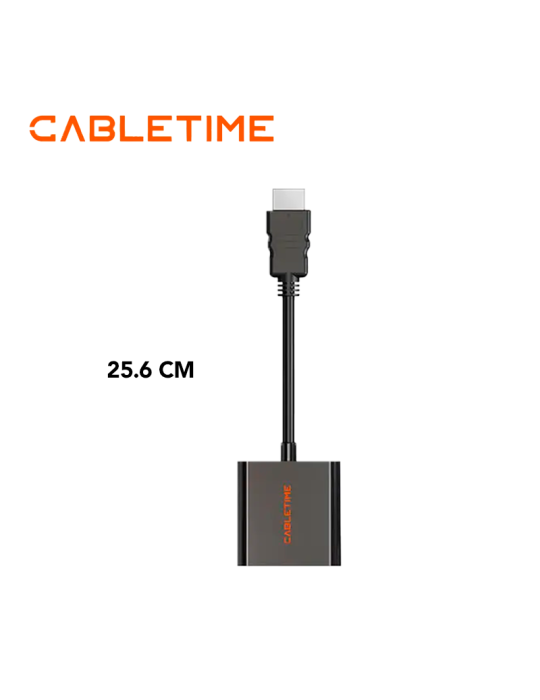 Adaptador Cabletime CP52B HDMI A VGA (CT-AV582-HAVGAG-BO.2)