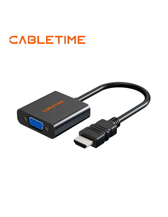 ADAPTADOR CABLETIME CP52B HDMI A VGA (CT-AV582-HAVGAG-BO.2)