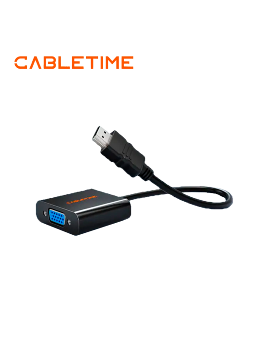 Adaptador Cabletime CP52B HDMI A VGA (CT-AV582-HAVGAG-BO.2)