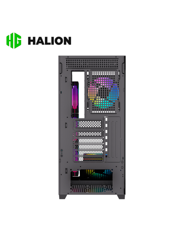 Case Halio Fish Tank Saturno M05 Vidrio Templeado Black ARGB