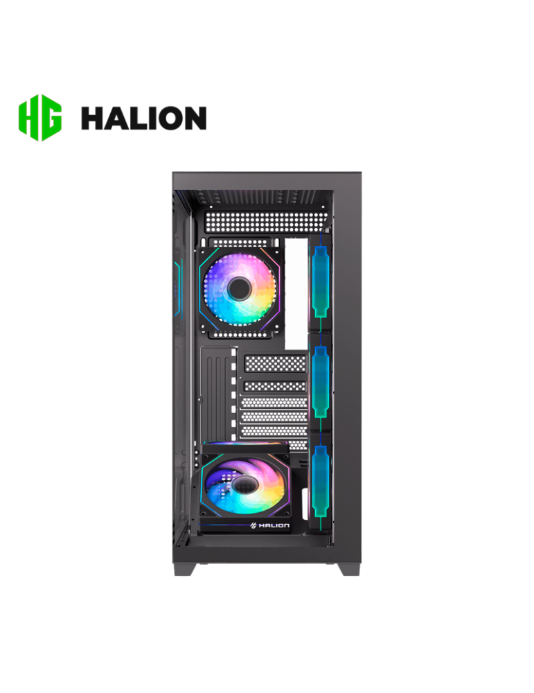 Case Halio Fish Tank Saturno M05 Vidrio Templeado Black ARGB