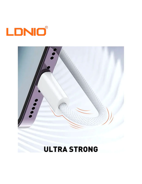 CABLE CARGA RAPIDA LDNIO USB-C A LIGHTNING 30W 2M (LC902I)