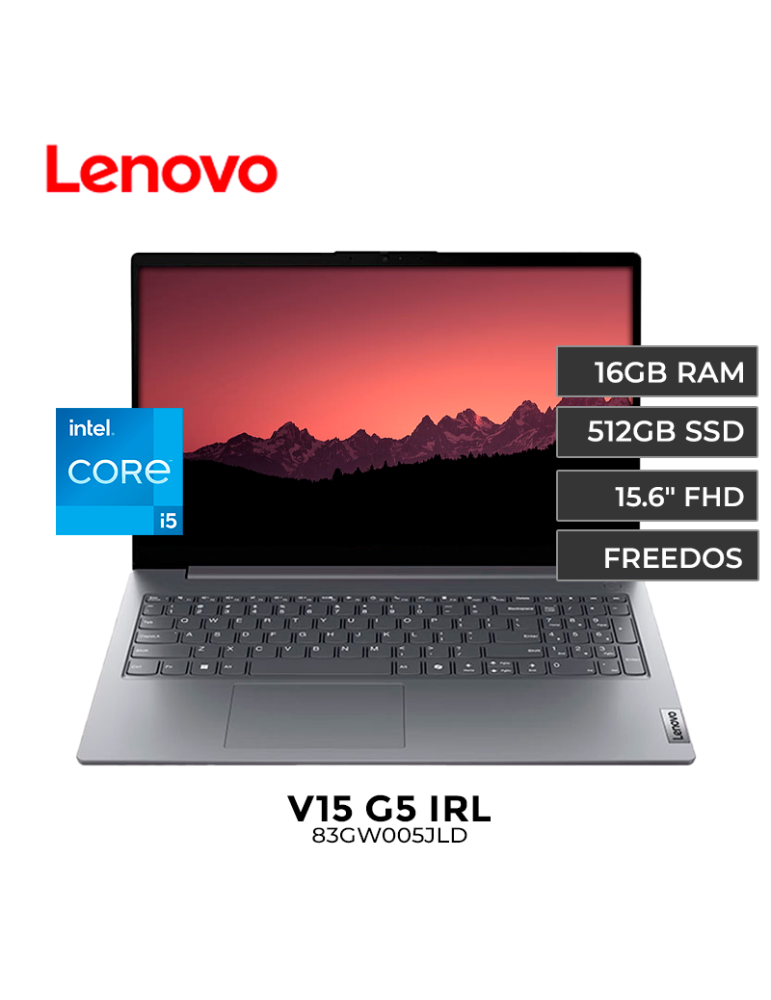LAPTOP LENOVO V15 G5 IRL CORE I5-13420H 16GB 512GB SSD 15.6" FREEDOS (83GW005JLD)