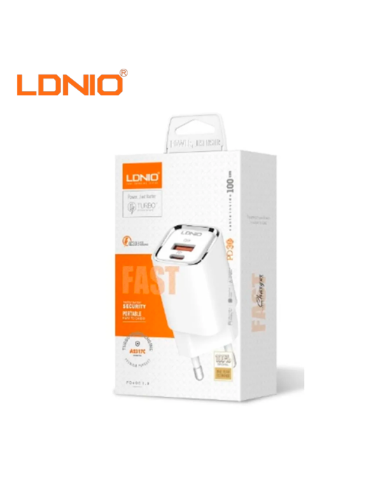 CARGADOR LDNIO CARGA RAPIDA A2317C USB-A USB-C 30W WHITE (A2317C)